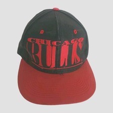 Euc Vintage 90's Authentic Chicago Bulls Snapback Hat Logo 7 H9
