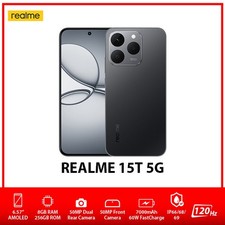 Realme 15T 5G Dual SIM Global Ver. Android Mobile Phone AU - Titanium/8GB+256GB
