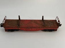 Vintage 1951-1962 O Scale Metal Red Lionel Flat Car
