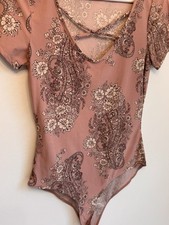 Charlotte Russe Mauve Bodysuit