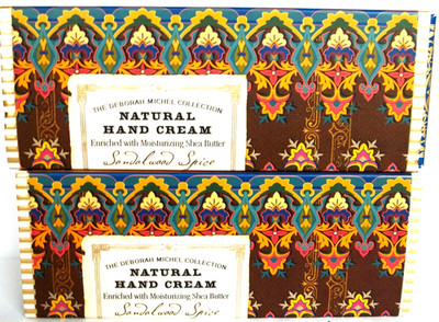 MICHEL DESIGN WORKS Hand Cream SANDALWOOD SPICE, 2.1 oz/59.5 g, Boxed, NEW x 2