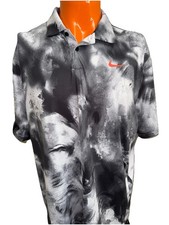 Nike Dri-Fit Tour Ombre Black Grey Golf Polo Shirt Mens Size XL FD5935-010 EUC