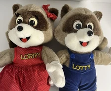 Rare Vintage 1993 World Korea Mascots Lorry & Lotte Set Plush Dolls 18”