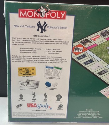 MLB New York Yankees 2001 Monopoly Game Collector's Edition NEW
