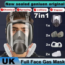 7 in 1 Full Face Mask For 6800 Series Gas Painting Spray Protection Respirator