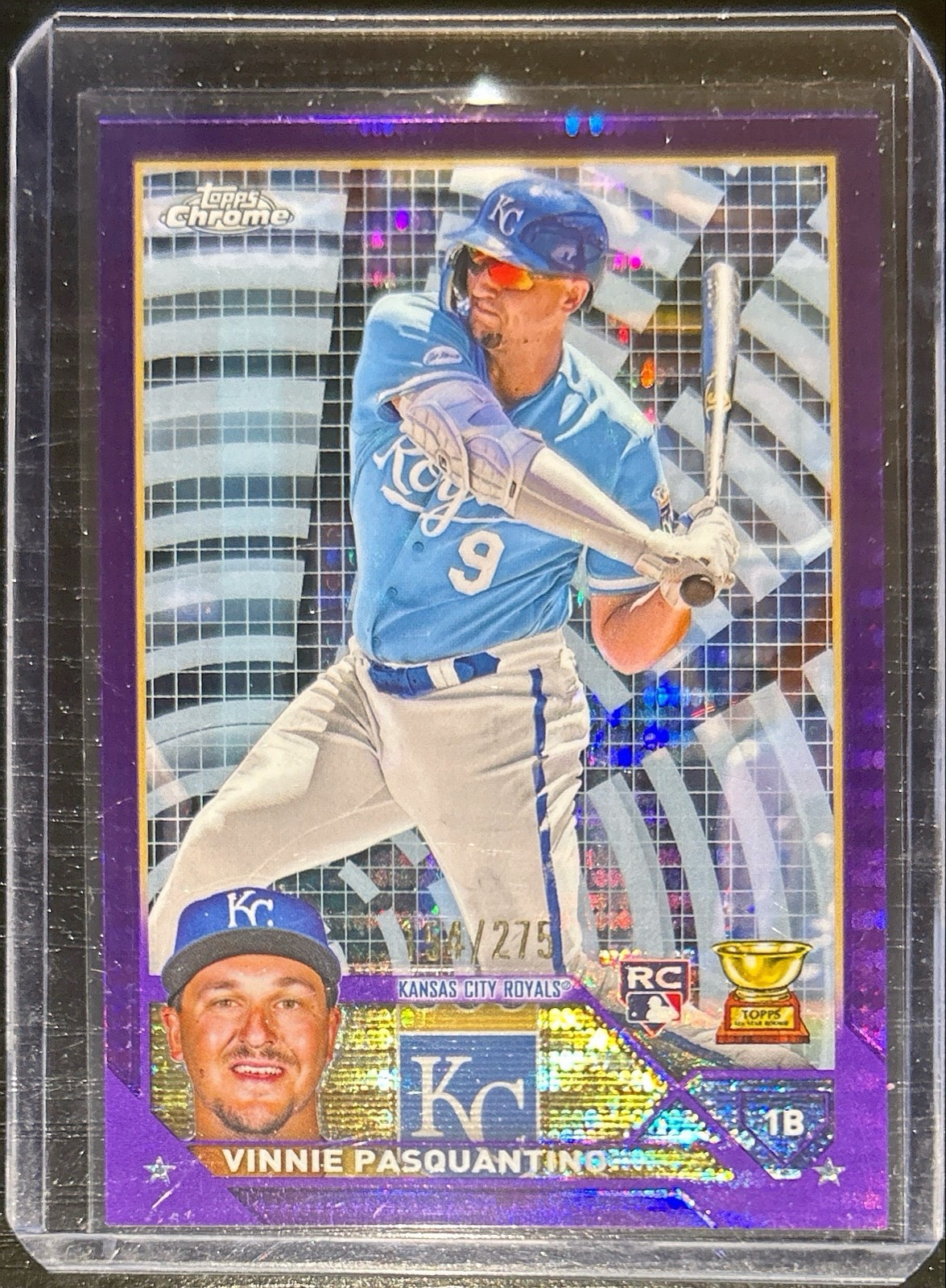 2023 Topps Chrome Vinnie Pasquantino Rookie #119 Purple Sonar Refractor /275 RC
