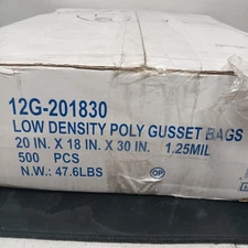 LK Packaging Side Gusset Food Storage Bag - 30" x 20", Poly (12G-201830)