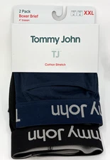 Tommy John Breathable Quick Draw Fly Cotton Stretch Boxer Briefs 2 Pair 2XL