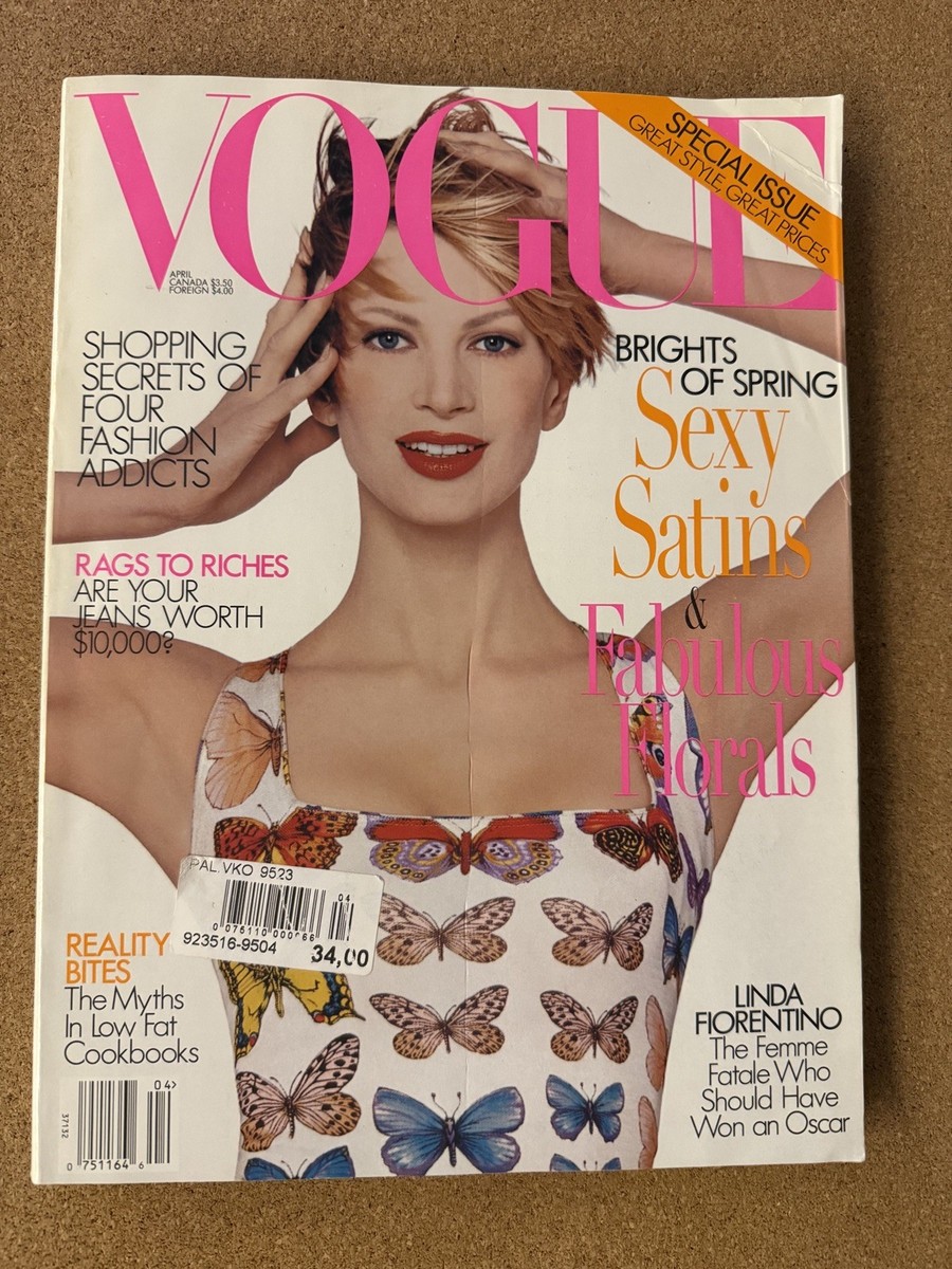 VOGUE US Magazine Kristen McMenamy April 1995 Vintage American USA