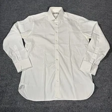 Turnbull & Asser Shirt Mens Large Solid White French Cuff Made In England