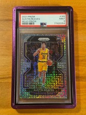 2021-22 Panini Prizm Austin Reaves Mojo 1/25 PSA 9 Rookie Lakers 