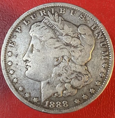 1888-P $1 Morgan Silver Dollar Philadelphia Fine Condition Uncertified 90%