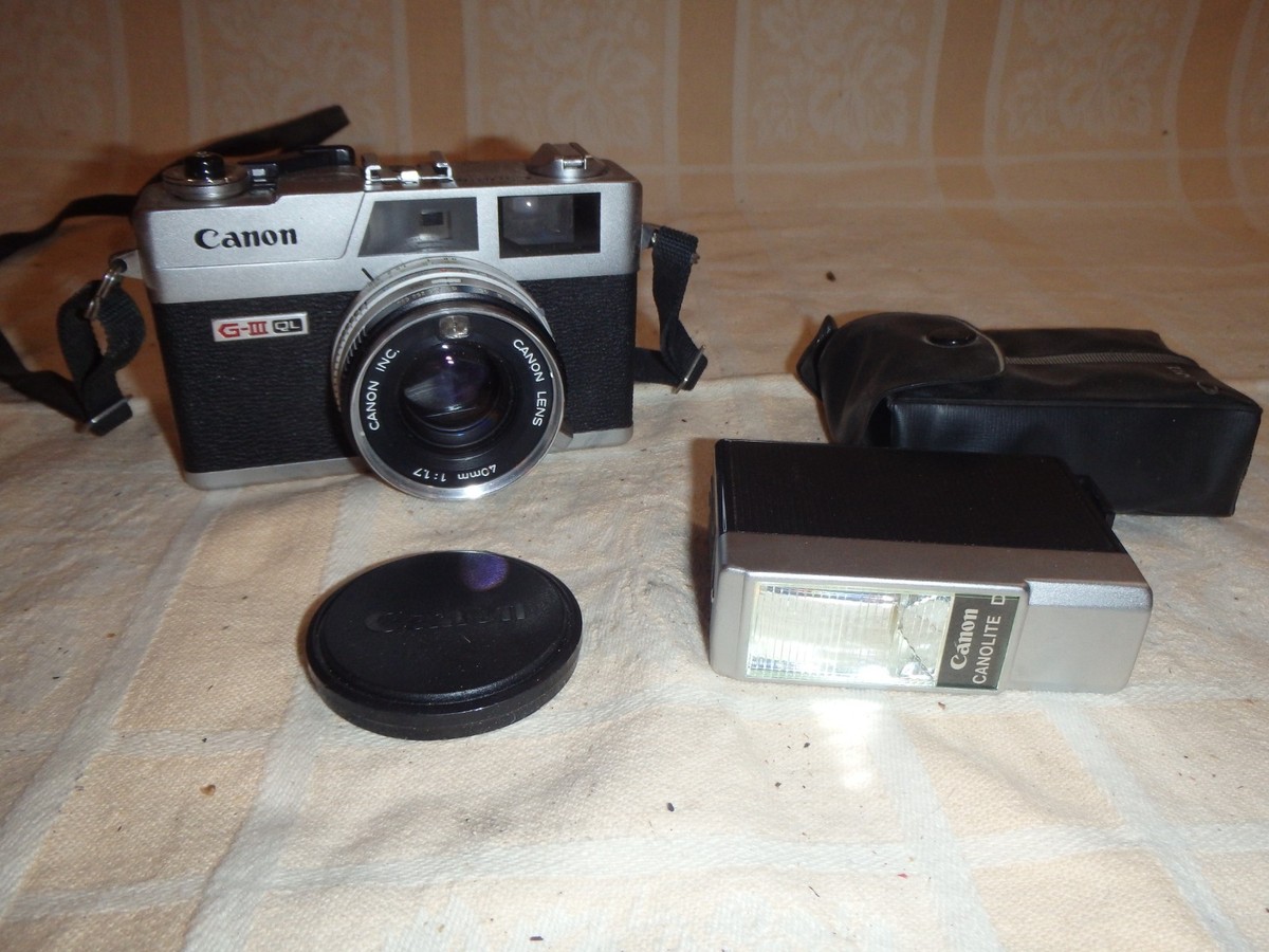Canon Canonet G-III QL 17 Camera 40mm w/ Canolite D Flash | eBay