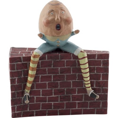 Lori Mitchell Eggbert H. Dumpty Egg on Wall Figurine Folk Art Figure Humpty