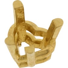 14K Yellow Gold 4-Prong Heart-Shaped Basket Setting For 0.25ct 4 x 4mm Stone