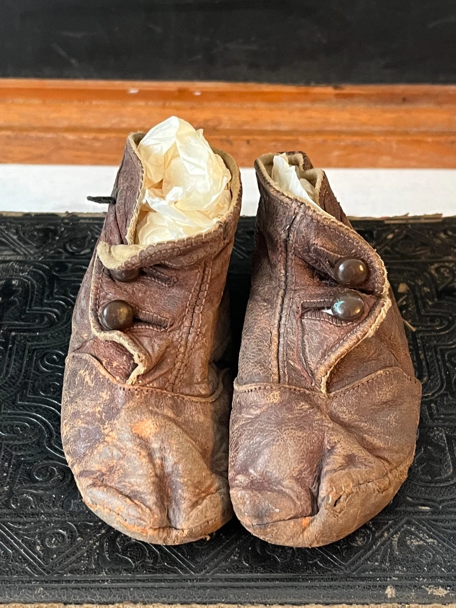 25+ Leather Vintage Shoes for Children 1900s Decade for sale