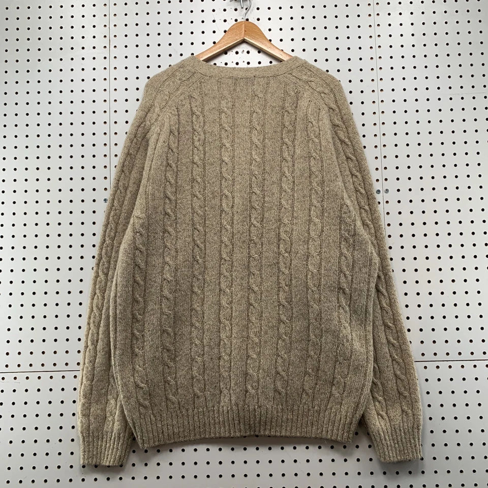 Cárdigan Suéter Robe DI Kappa Tejido con Cable para Hombres XL Marrón Lana Abuelo 24X31 Foto 2 de 4