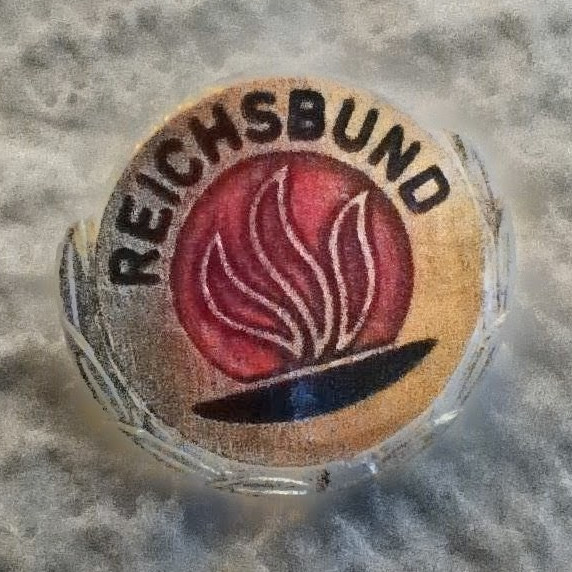 WW2 German Reichsbund (Veteran's League Member) Red Flame Lapel Pin