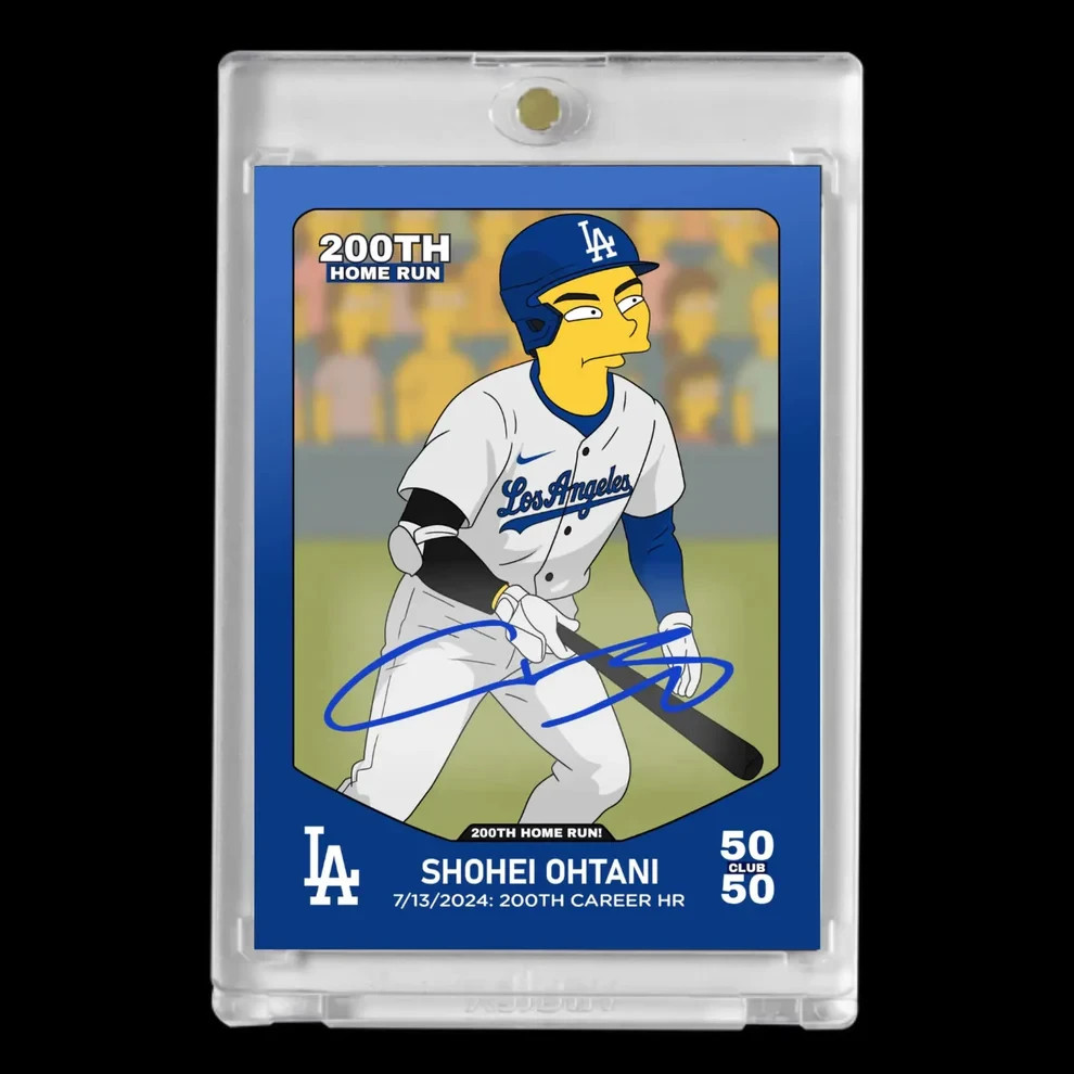 Shohei Ohtani 2025 #17 LA Dodgers 200TH Home Run Simpsons