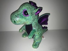 Ty Beanie Boos Cinder Green Dragon Buddy Buddies Medium 9" Plush