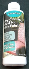FORCEFIELD DRY CLEANING FLUID for FINE FABRICS & UPHOLSTERY 4 oz, Free Shipping!