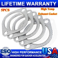 3 Inch Exhaust Gasket 2-Bolt 78mm Flange High Temperature Gasket Fire Ring 5PCS