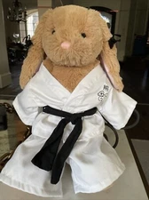Build A Bear Black Belt Karate/Taekwondo Brown Bunny