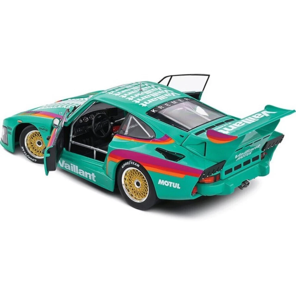 Porsche 935 K3 1977 Solido 1:18 verde #51 Vaillant modelo de coche fundido a presión S1807205  Foto 3 de 4