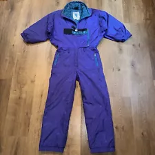 Vintage 1980s Kaelin Ski Suit One Piece Snowsuit Snow Bib Bunny retro Womens 10
