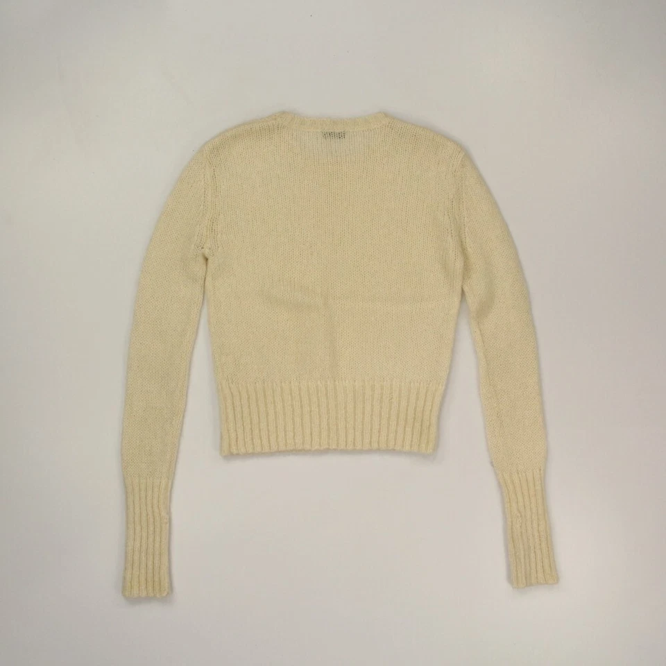 Suéter Pullover Joseph Mujer Mohair Mezcla Lana Talla Mediana Marfil Cuello Redondo Suave Foto 2 de 4