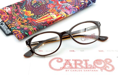 CARLOS SANTANA CLS-04 103 Brown 49-18-135 Frames Flex Hinges with Case A233