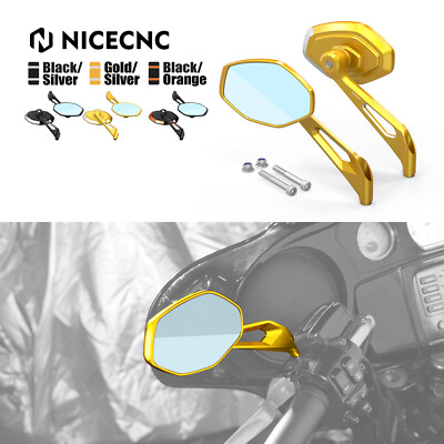 Rear View Side Mirrors Kit For Harley Electra Glide Classic FLHTC /Standard FLHT