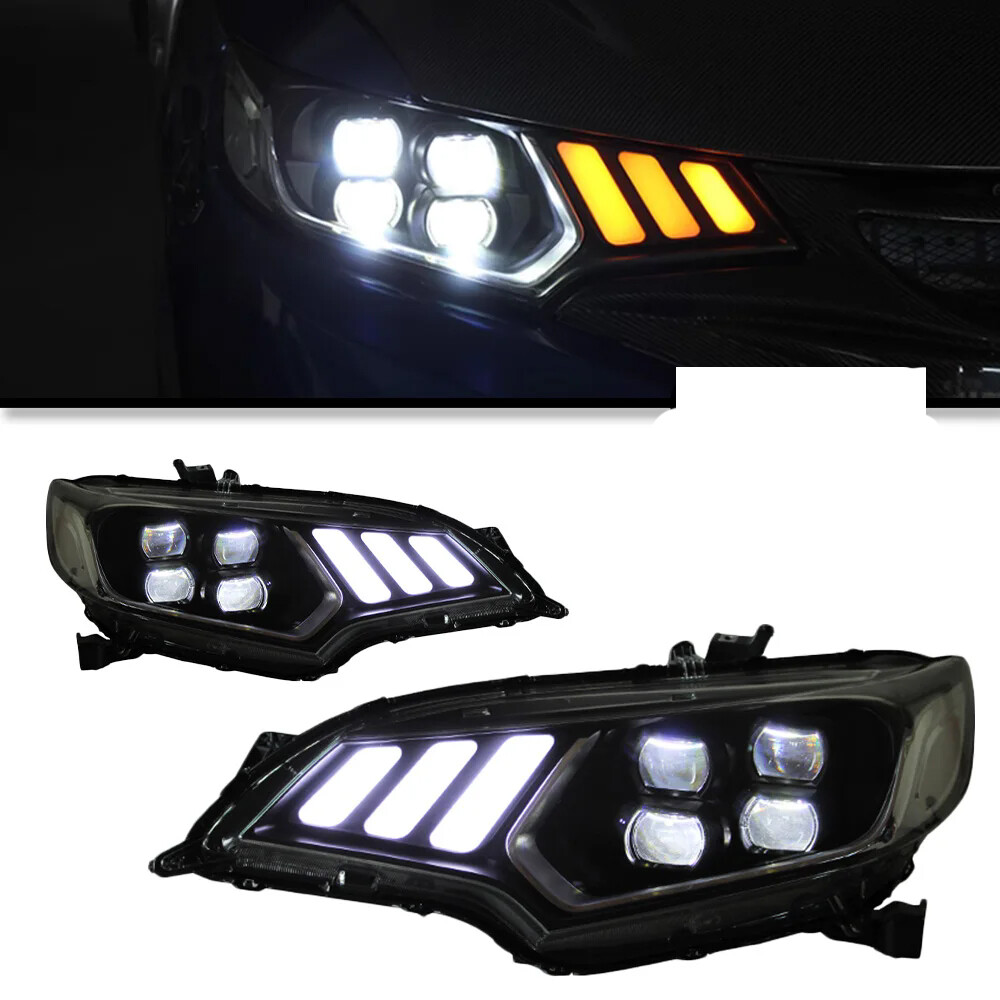 For Honda Fit GK5 Jazz Headlights 2014-2020 LED Daytime Light Dual