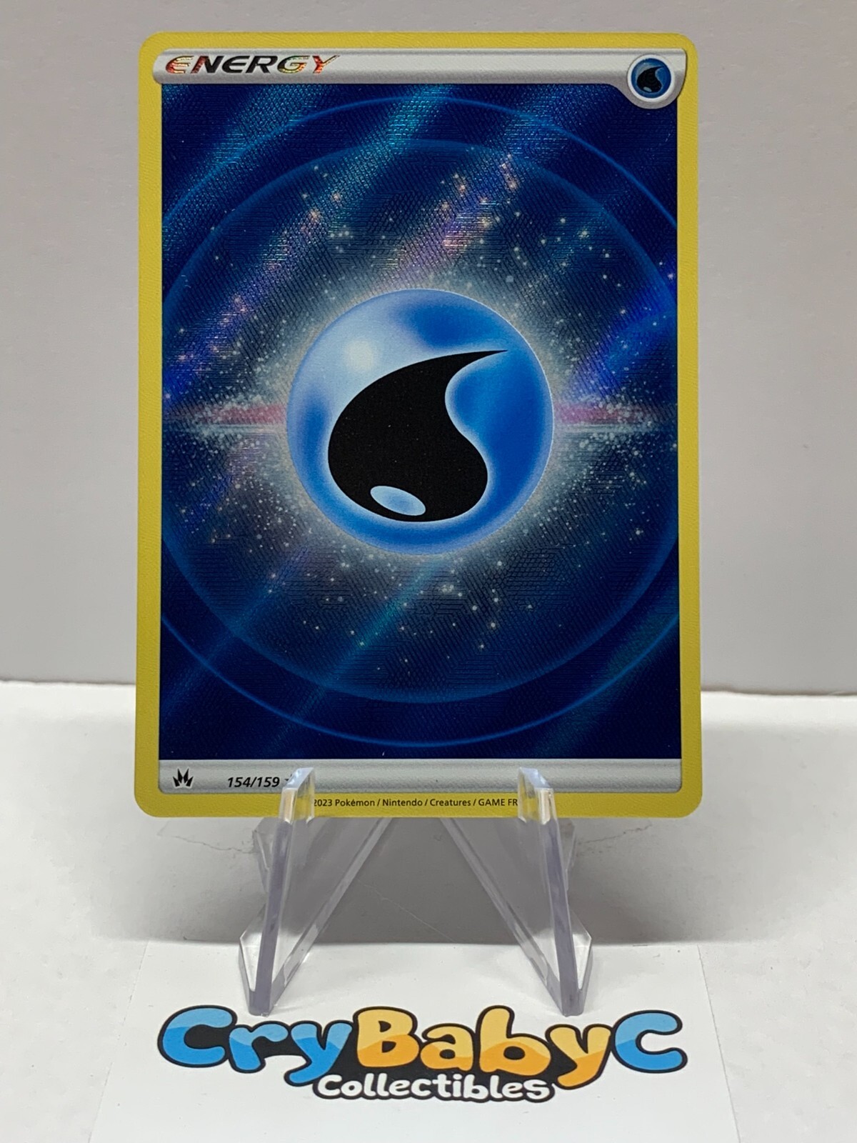 Pokemon Water Energy 154/159 Crown Zenith FULL ART