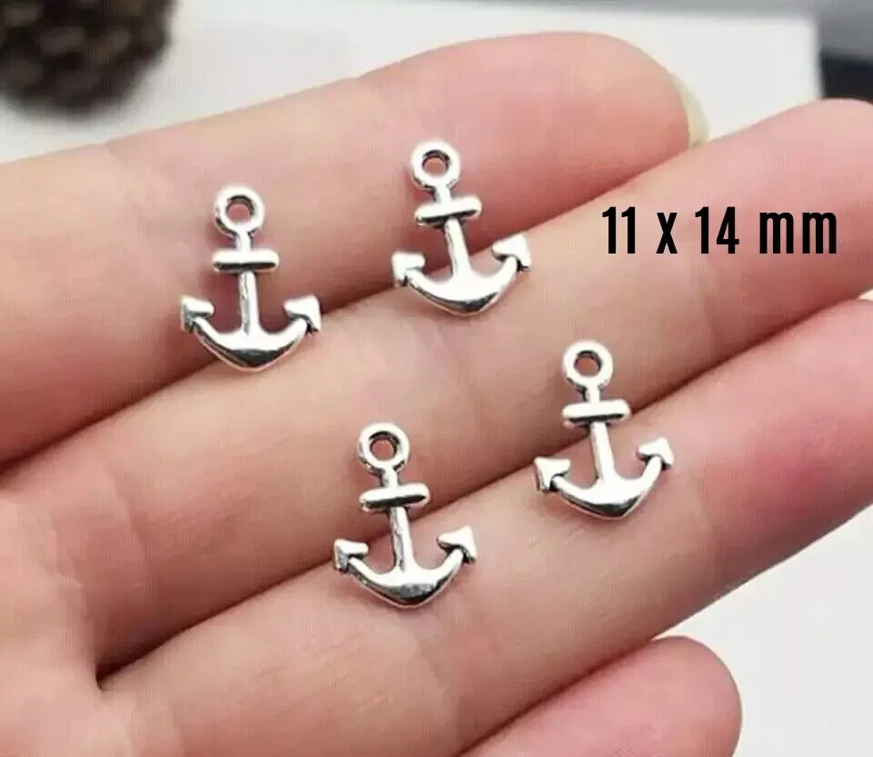 Collana Ancora a catena Argento con ciondolo in mare Estate Regalo da Uomo Donna - Immagine 3 di 4