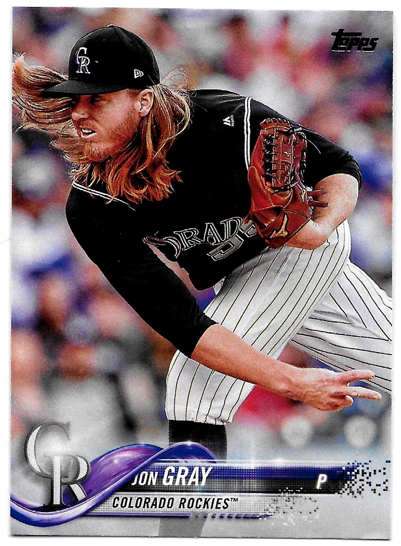 ⚾️ 2018 ~ Topps #9 ~ Jon Gray ~ Rockies / Rangers~ NmMt=8