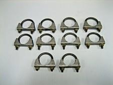 10 2-12 Muffler Clamp Steel With Nuts Un-plated. Made In Usa.