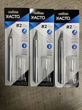 X-ACTO 2 Knife with Safety Cap for Medium Cutting and Trimming 3 Pack