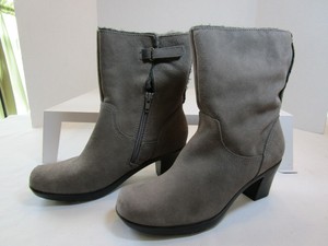 clarks gray ankle boots
