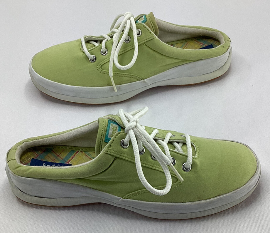 Keds Womens Lime Green Slide Slip On Sneaker Size
