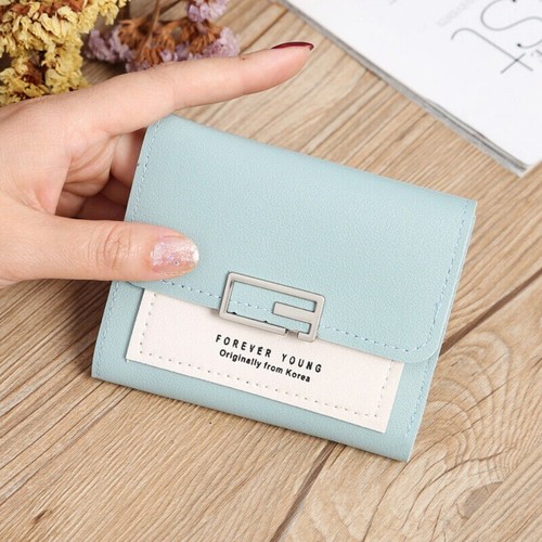 Small Leather Wallet Women's Trifold Credit Card Holder Purse Money Clip Handbag - Picture 21 of 22