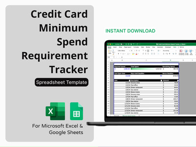 Credit Card Minimum Spend Requirement Tracker - Credit Card Points & Miles Track