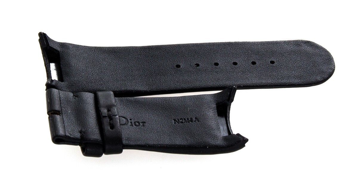 Dior Men's 22mm x 20mm Black Satin Watch Band Strap N2R1A eBay