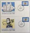 1980 FDC Australia. Australia Day. Various FDI postmarks