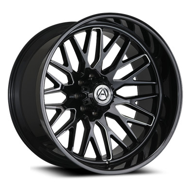 22 inch 22x12 Artem Flow Form Novus Black Milled wheels rims 6x5.5 6x139.7 -44