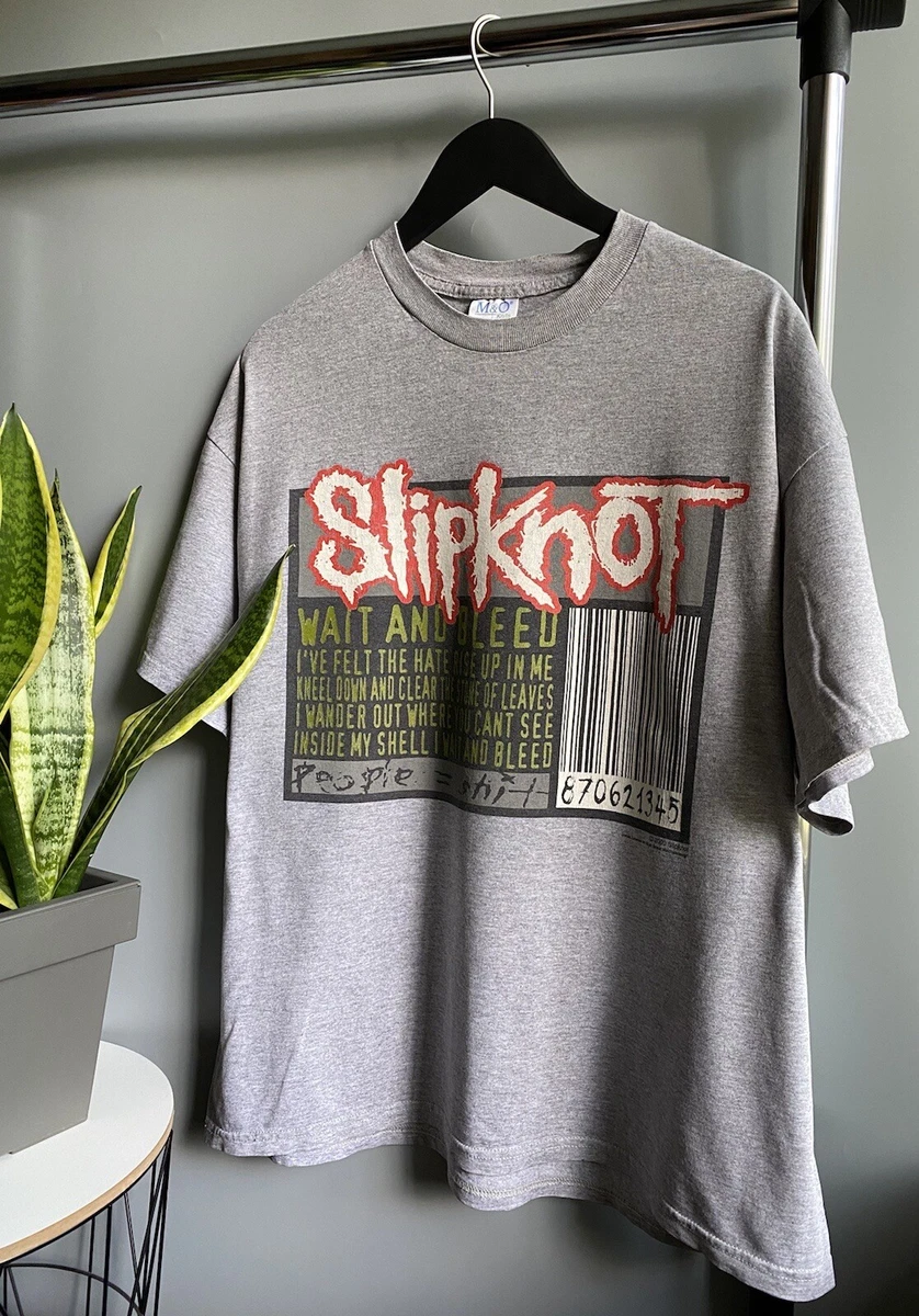 Vintage Slipknot 2000 Barcode “Wait and Bleed” T Shirt Size XL