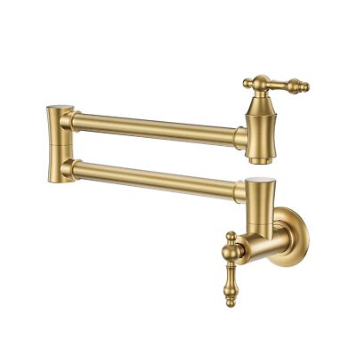 ARCORA Pot Filler Faucet, Traditional Brushed Gold Pot Filler Wall Mount Comm...