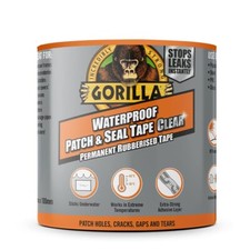 Gorilla Waterproof Patch & Seal Tape Clear 2.4m Extra Strong Tape for Repairs