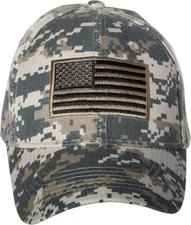 United States Flag Digital Camo Embroidered Baseball Cap HAT