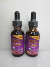 DESERT ESSENCE RESTORATIVE FACE OIL WITH ARGAN OIL 0.96 OZ NWOB LOT OF 2